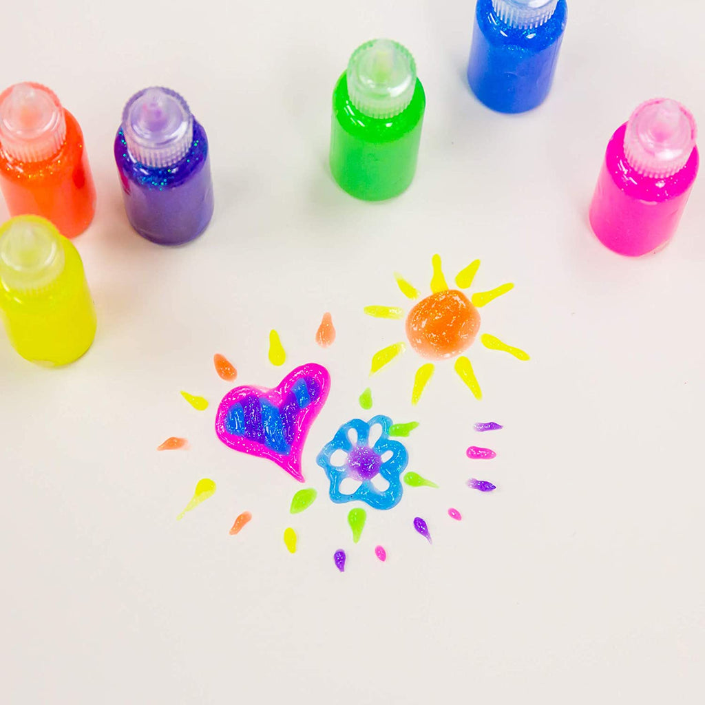 Neon Color Glitter Glue, Washable Sparkle Glowing Non-toxic | 0.67 FL OZ (20ml)