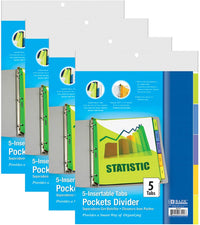 4-Pack / Color Pocket Dividers (5-tabs)