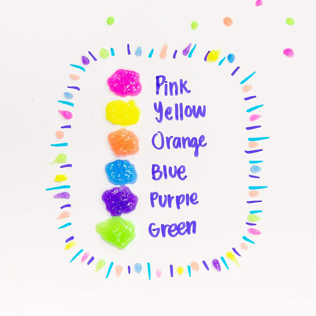 Neon Color Glitter Glue, Washable Sparkle Glowing Non-toxic | 0.67 FL OZ (20ml)
