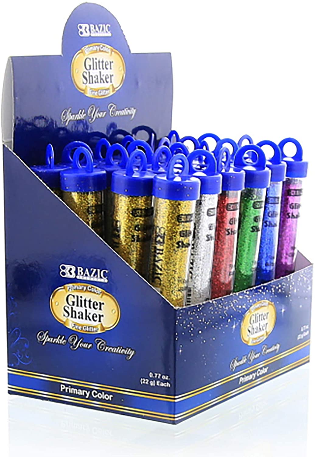 Neon Color Glitter Tubes w/Display Box, Washable Sparkle Non-toxic | 22g/0.77oz