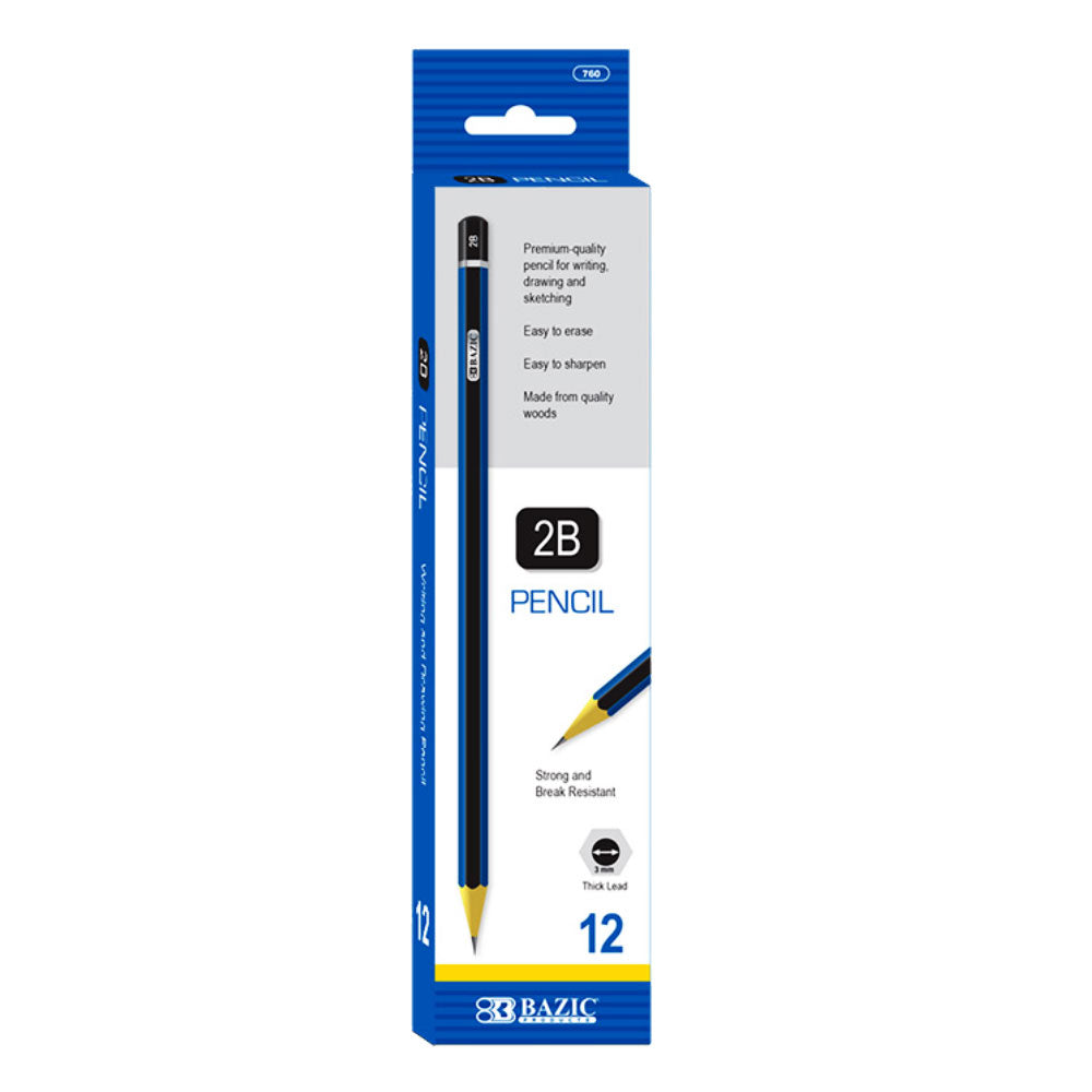 Wooden Pencils No. 2HB YELLOW & No. 2B BLUE