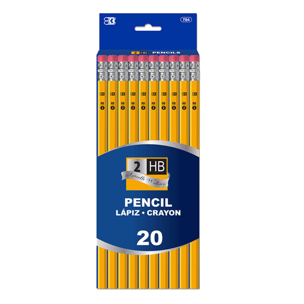 Wooden Pencils No. 2HB YELLOW & No. 2B BLUE