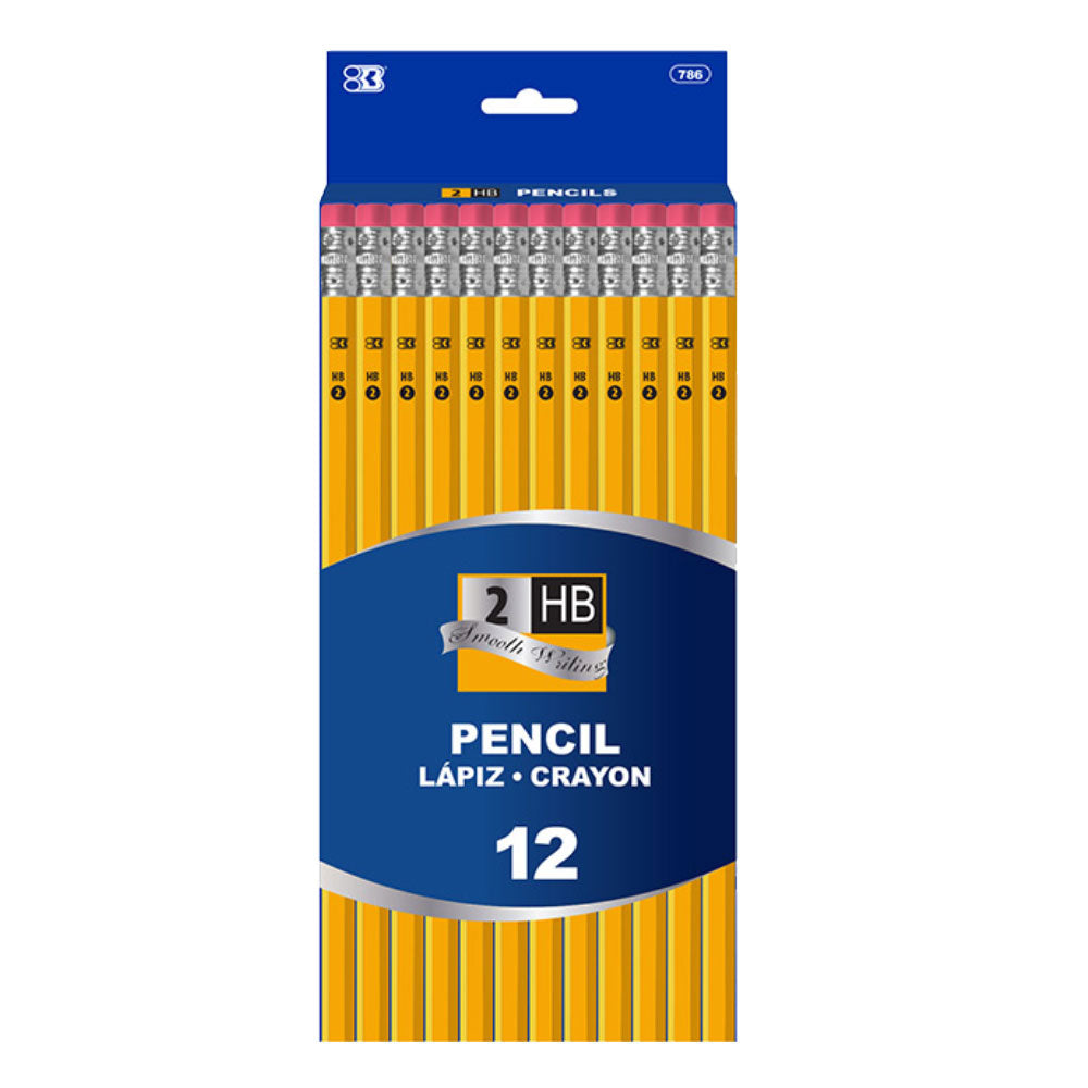 Wooden Pencils No. 2HB YELLOW & No. 2B BLUE