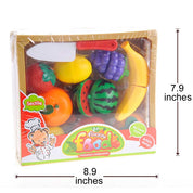Kitchen Cutting Fruits Crate Pretend Food Play Set