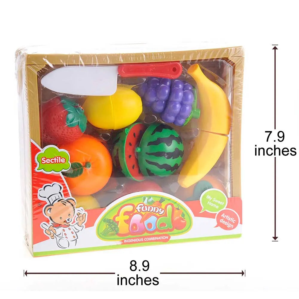 Kitchen Cutting Fruits Crate Pretend Food Play Set G8Central