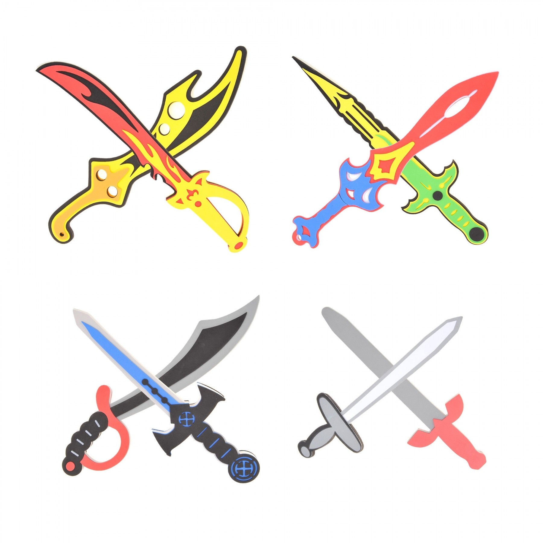 Foam Swords And Shields Playset (8 Swords And 4 Shields)