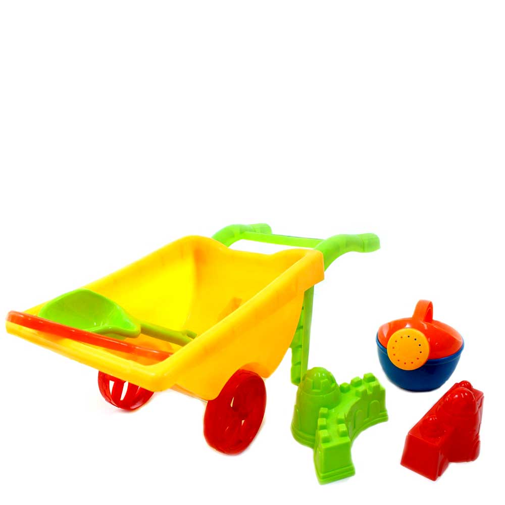 Beach Toy Playset With Wheelbarrow (Colors May Vary)