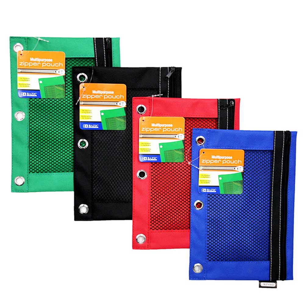  Mesh Window Fit 3-Ring Binder in Assorted Colors.