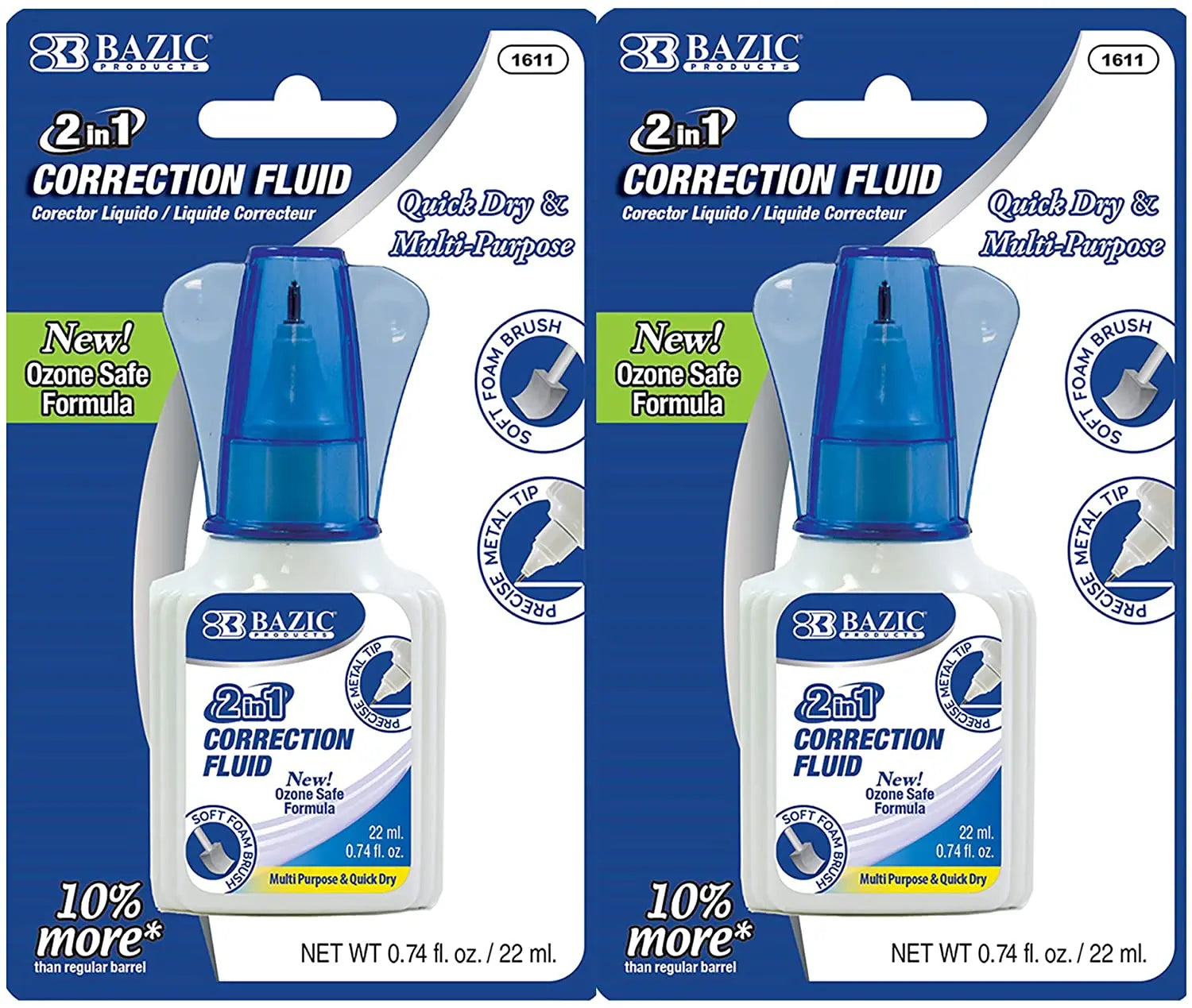Correction w/ Foam Brush Applicator & Pen Tip | 2 in 1 | 0.74 FL OZ (22 mL).