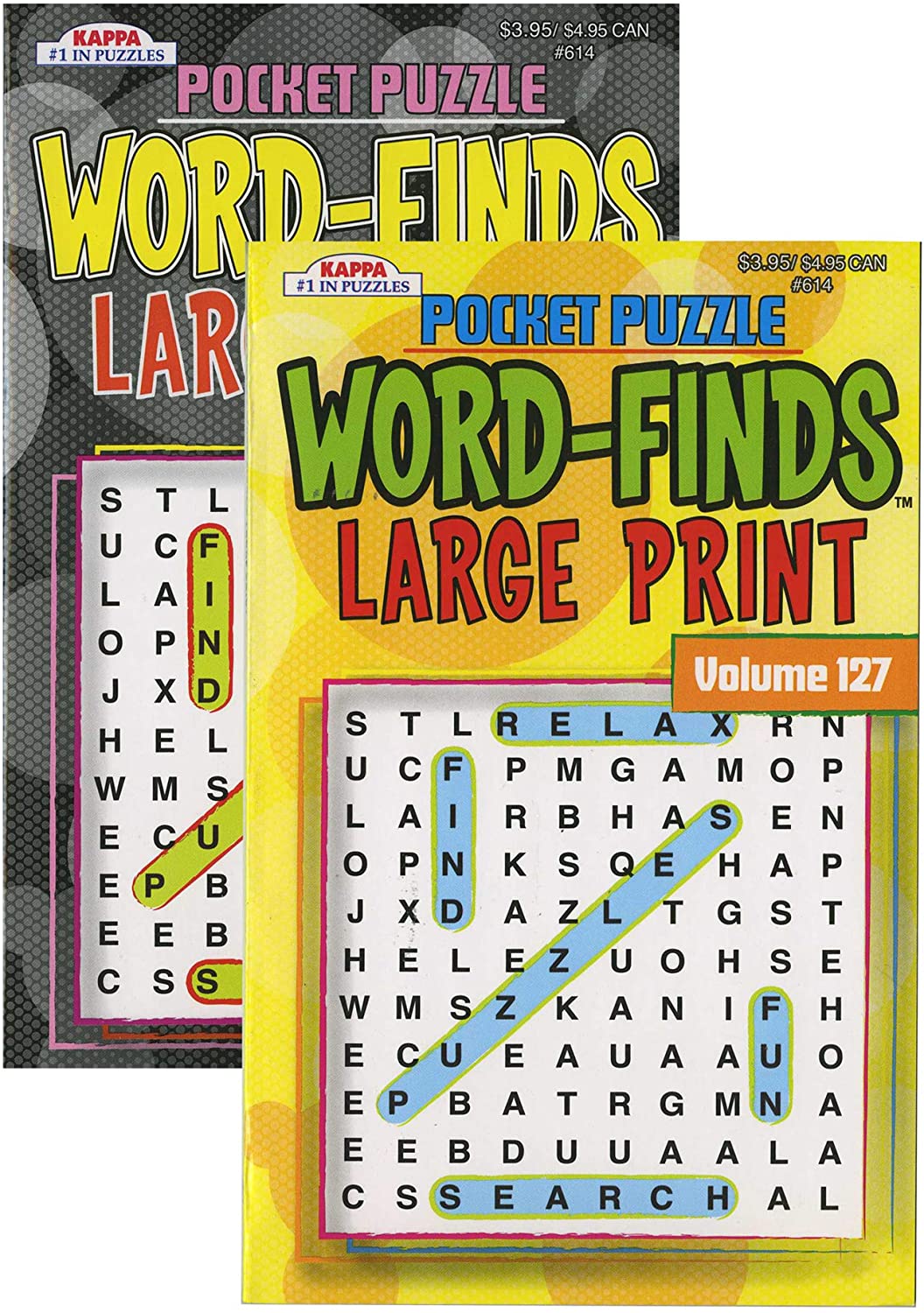 KAPPA Pocket Puzzle Word Finds Large Print | Digest Size.