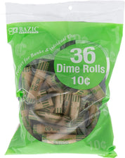 BAZIC Dime Coin Wrappers (36/Pack).
