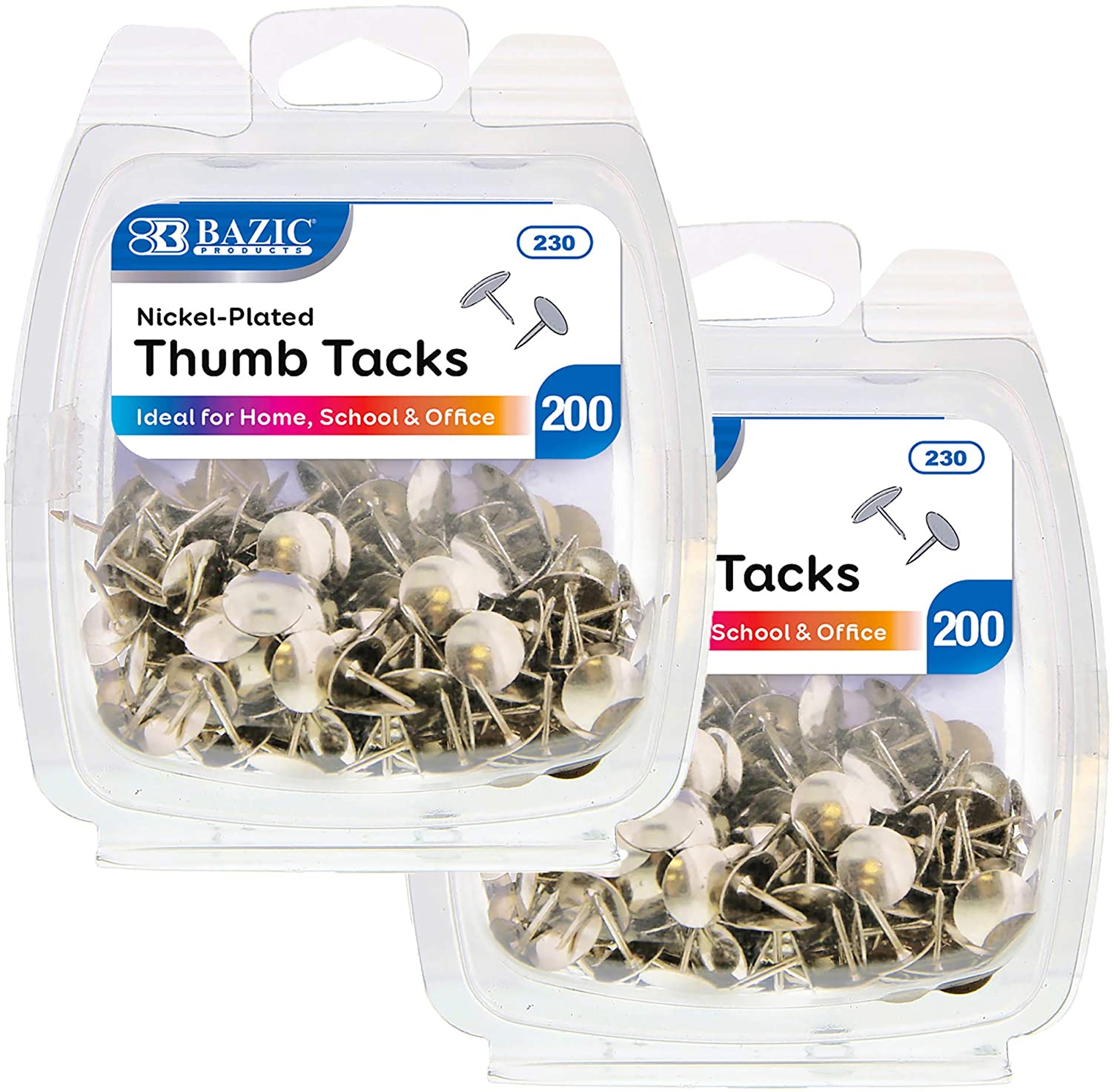 BAZIC Metallic Push Pins Thumb Tacks –
