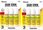BAZIC 8g/0.28 Oz. Small Glue Stick, White Multi-Purpose Acid Free, Ideal for Photos Paper Kids Art Craft at School Home Office (6/Pack), 1-Pack.