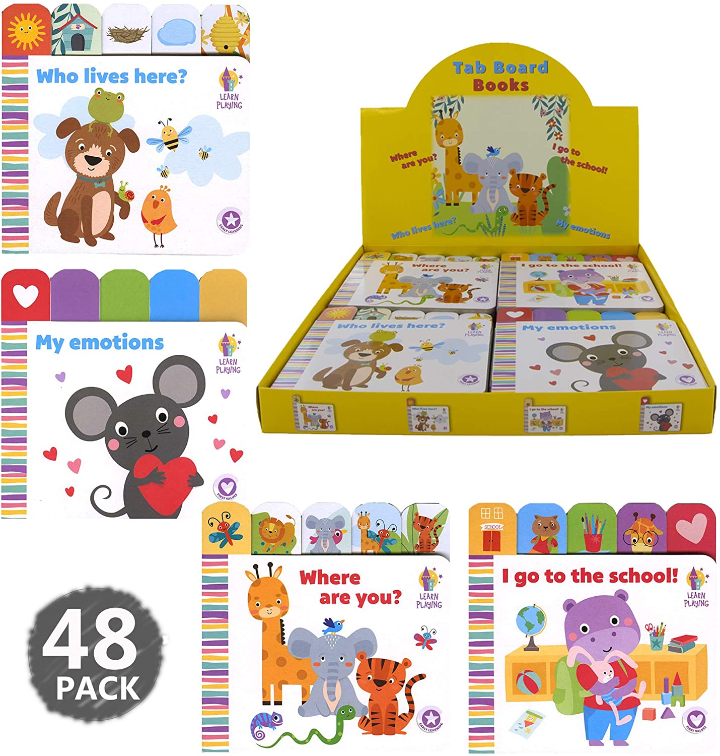 Learn & Play Board Book I | 6"x 6" | 4-Title.