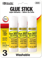 BAZIC 8g/0.28 Oz. Small Glue Stick, White Multi-Purpose Acid Free, Ideal for Photos Paper Kids Art Craft at School Home Office (6/Pack), 1-Pack.