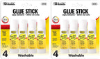 BAZIC 8g/0.28 Oz. Small Glue Stick, White Multi-Purpose Acid Free, Ideal for Photos Paper Kids Art Craft at School Home Office (6/Pack), 1-Pack.
