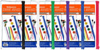 BAZIC 11" x 5" Clear Pencil Pouch, Bulk Stationery Pouch Zipper Pen Invoice Pouches Bag Case for Student School Supplies Office College Cosmetics Travel, Assorted Color, 6-Pack.