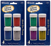 4-Primary Color Glitter Shaker | 0.28 oz (8gr)