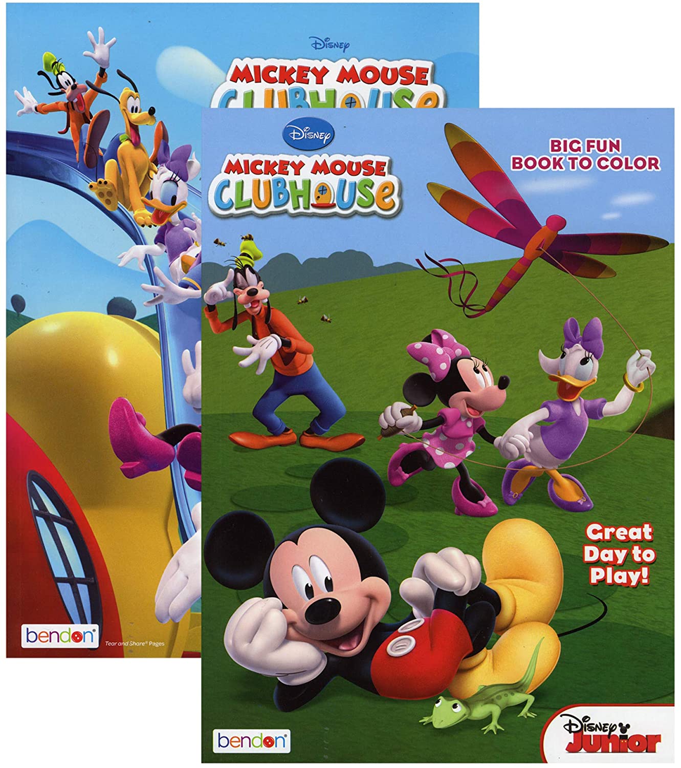 MICKEY CLUBHOUSE Coloring Book } 2-Titles.