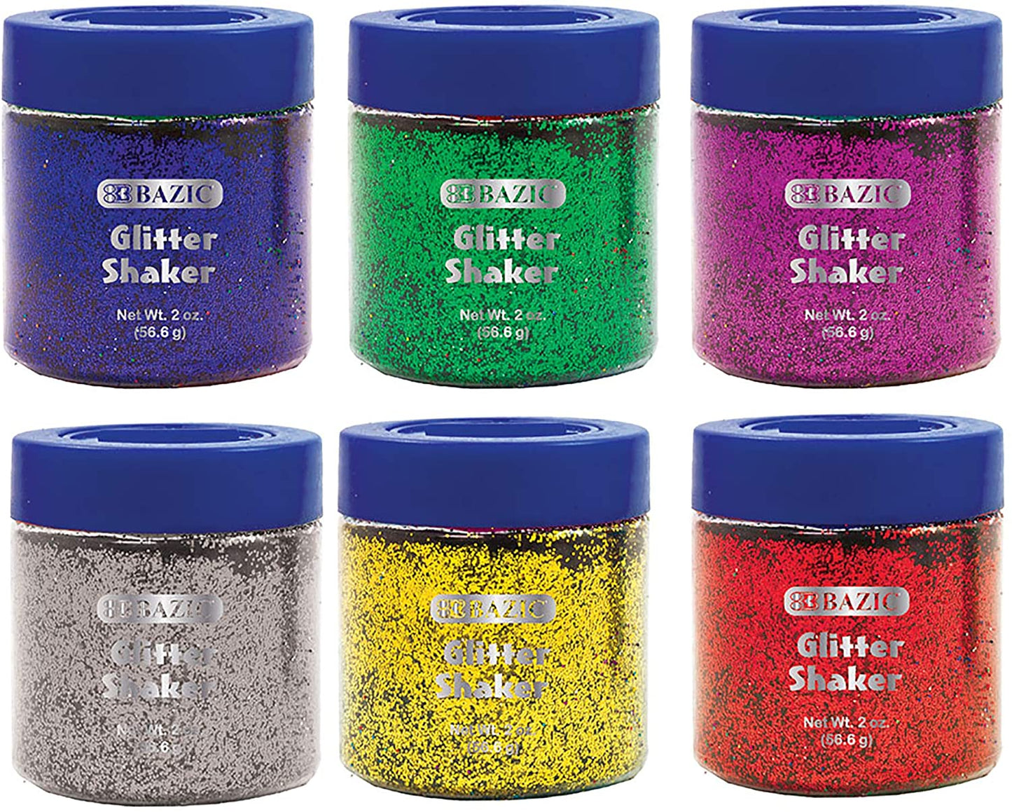 Primary Color Glitter Shaker w/Display Box, for | 2oz (56.6gr)