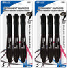 Permanent Marker with Rubber Grip & Bullet Tip (3-ct/Pack) | BLACK or Assorted COLOR.