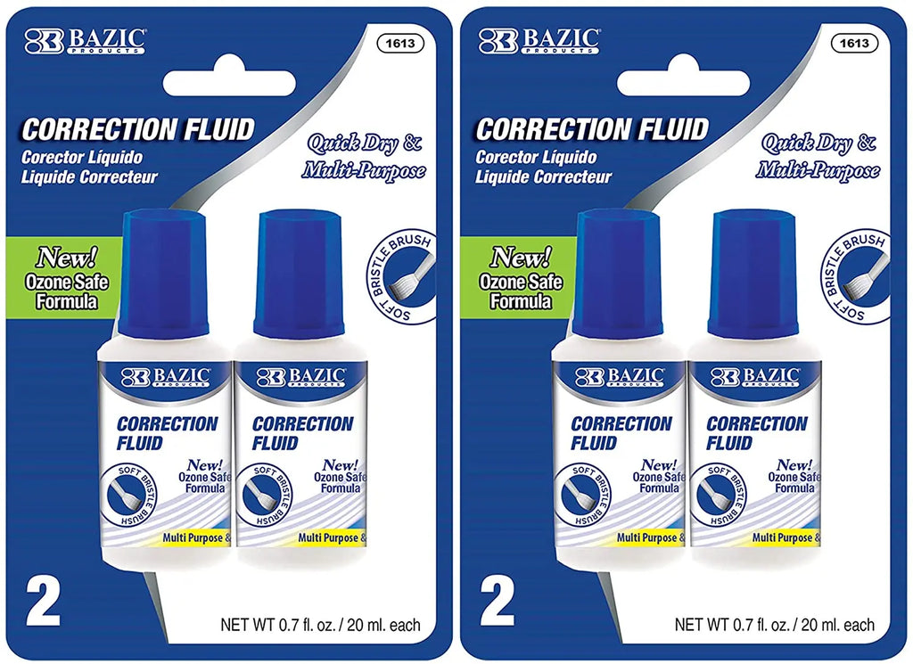 Correction Fluid (2/Pack) | 0.7 FL OZ (20 ml).
