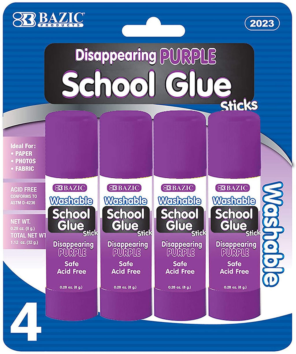 0.28 oz (8g) Washable Disappearing Purple Glue Stick.