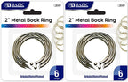 Metal Book Rings (12/Pack) | 1-inch.