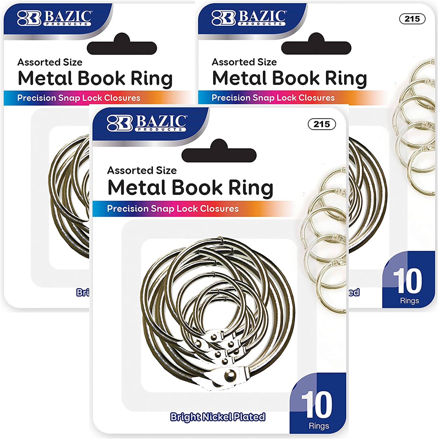 Metal Book Rings (12/Pack) | 1-inch.