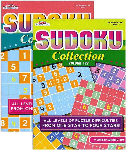 KAPPA Sudoku Plus Puzzle Book Brain Workout | Digest Size 2-Titles.
