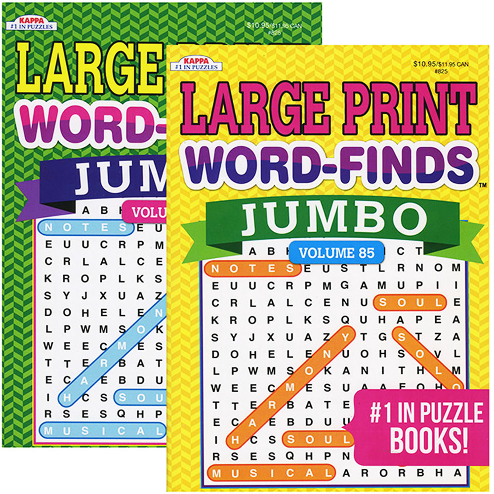 KAPPA Jumbo Large Print Word Finds Puzzle Book | 2-Titles.