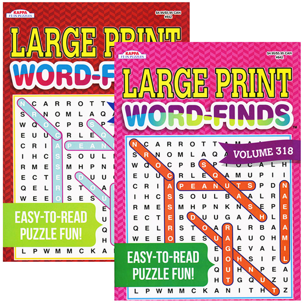 KAPPA Large Print Word Finds | 2-Titles.