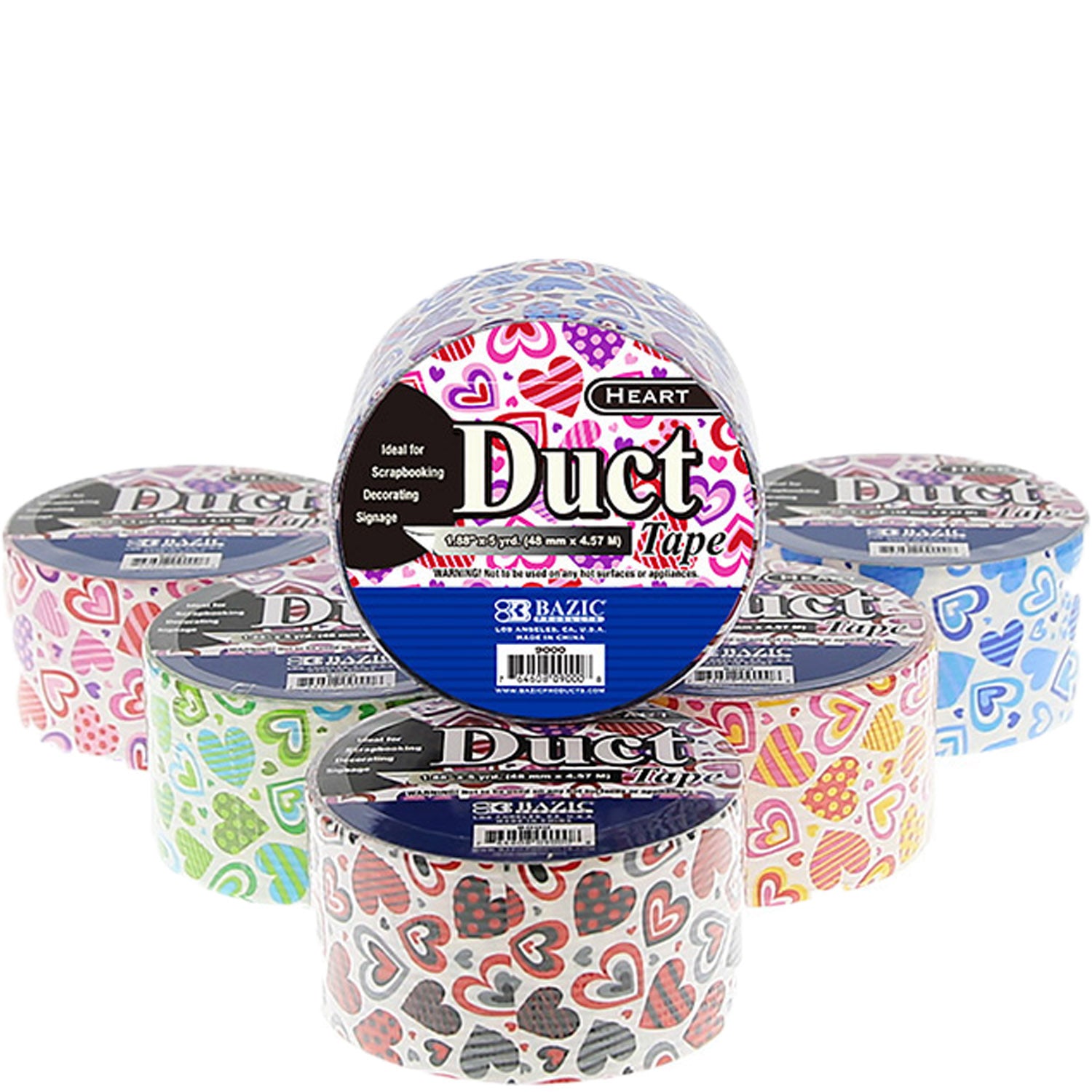 Duct Tape Heart Series | Assorted Colored | 1.88