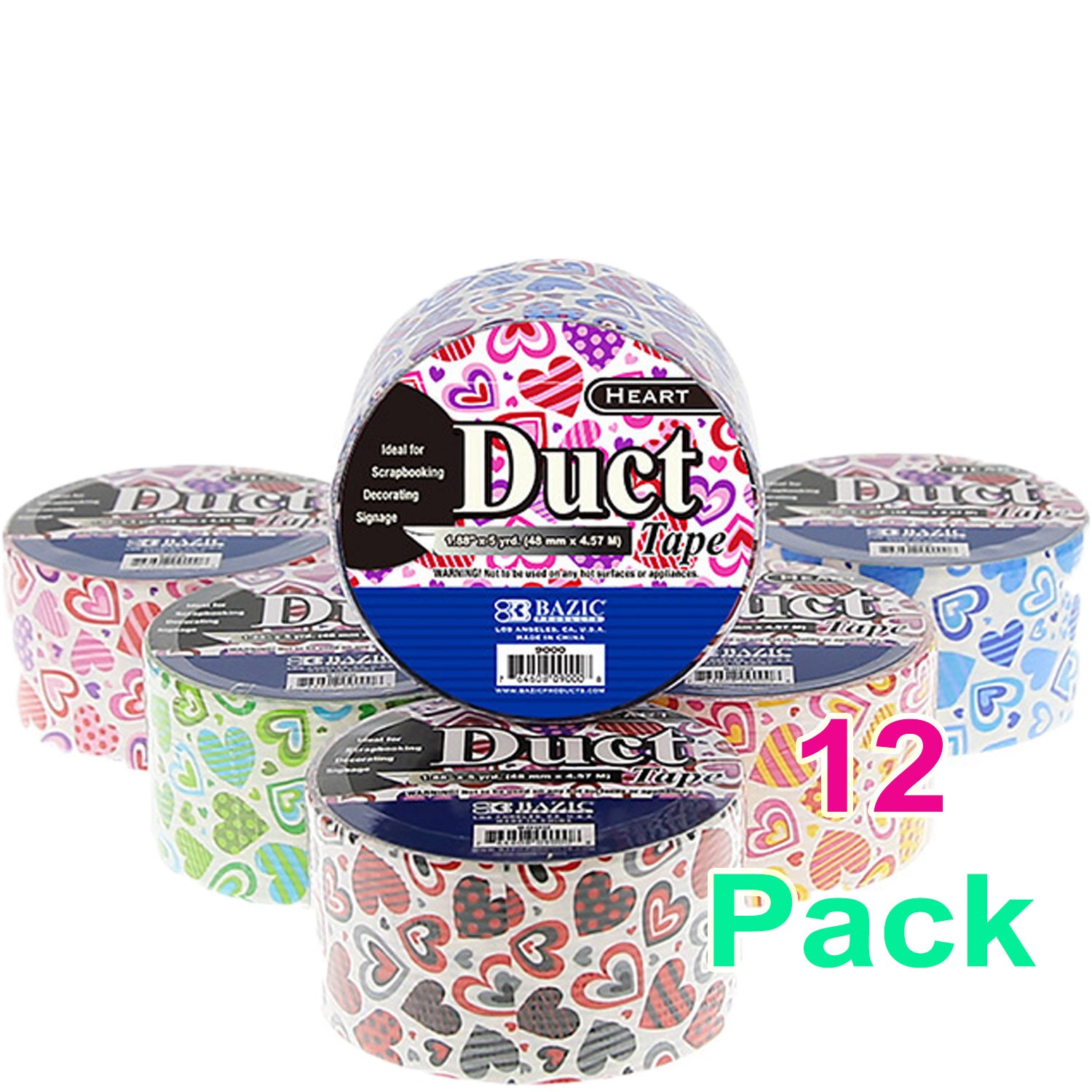 Duct Tape Heart Series | Assorted Colored | 1.88