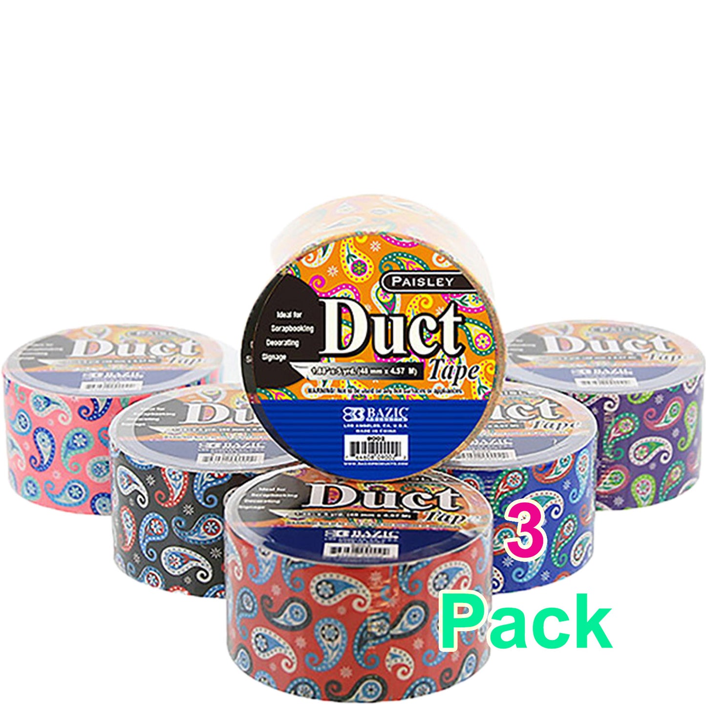 Duct Tape Paisley Series | Assorted Colored | 1.88