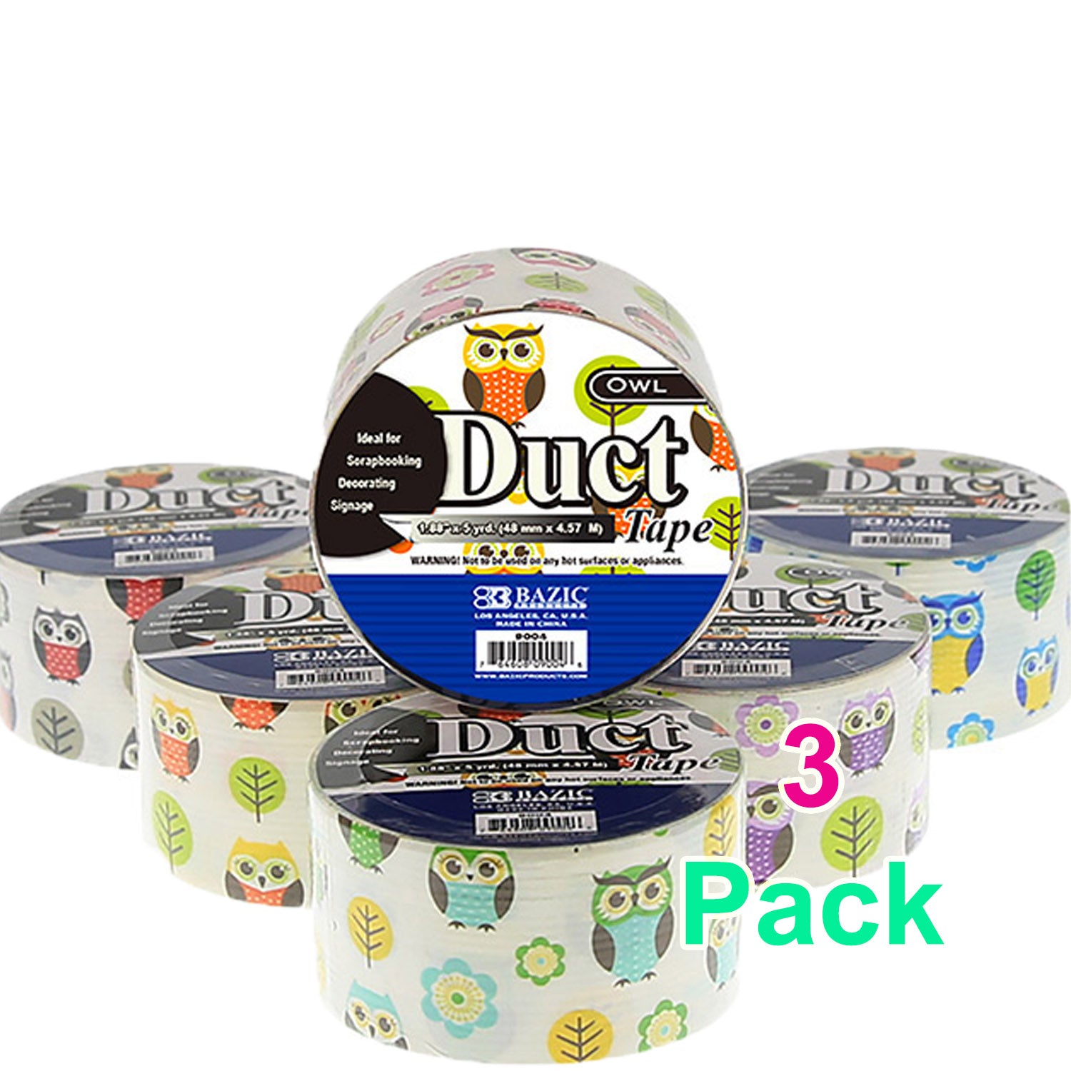 Duct Tape Owl Series | Assorted Colored | 1.88