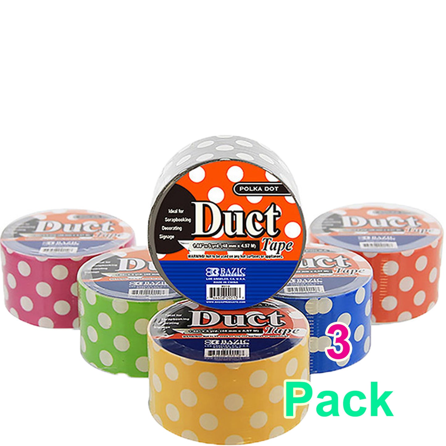 Duct Tape Polka Dot Series | Assorted Colored | 1.88