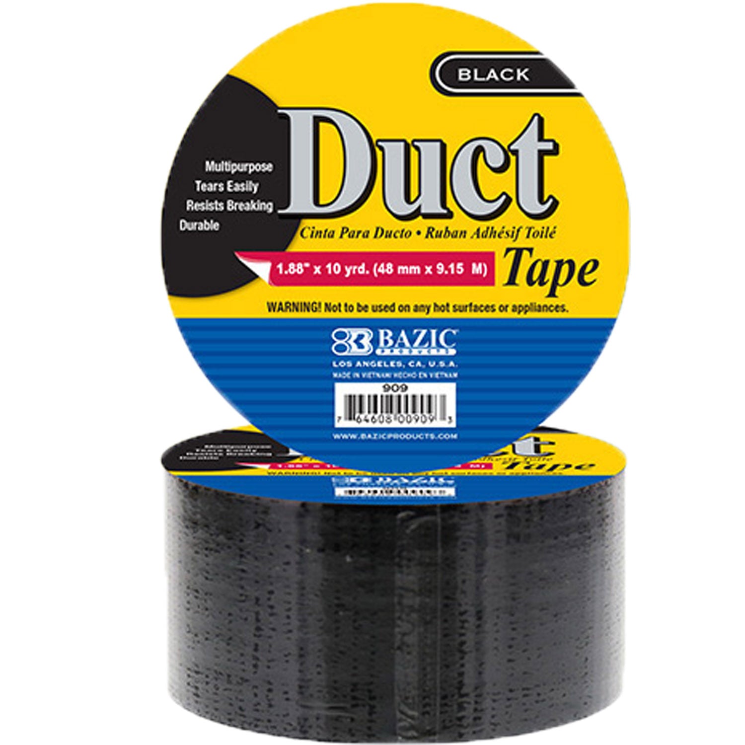 Duct Tape Black Color Roll | 1.88