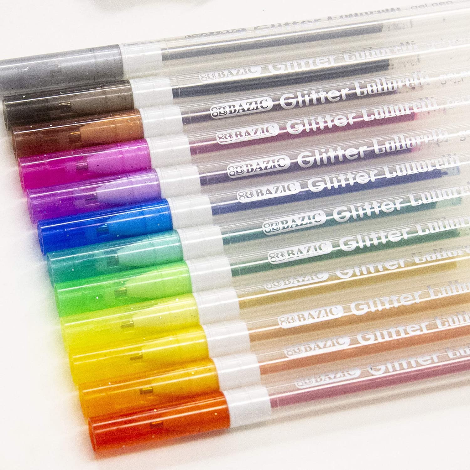 12 Glitter Color Collorelli Gel Pen, Rollerball Point Macarons Glitter Colors