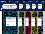 BAZIC 80 Sheets 4.5" x 3.25" Mini Marble Composition Book, Assorted Color Comp Books Memo Notebook with Lined Paper, Home School Office Supplies (2/Pack, 24-Pack) (Total 48 Books).