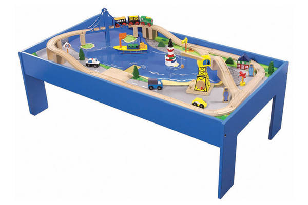 Wooden TRAIN Set with Table