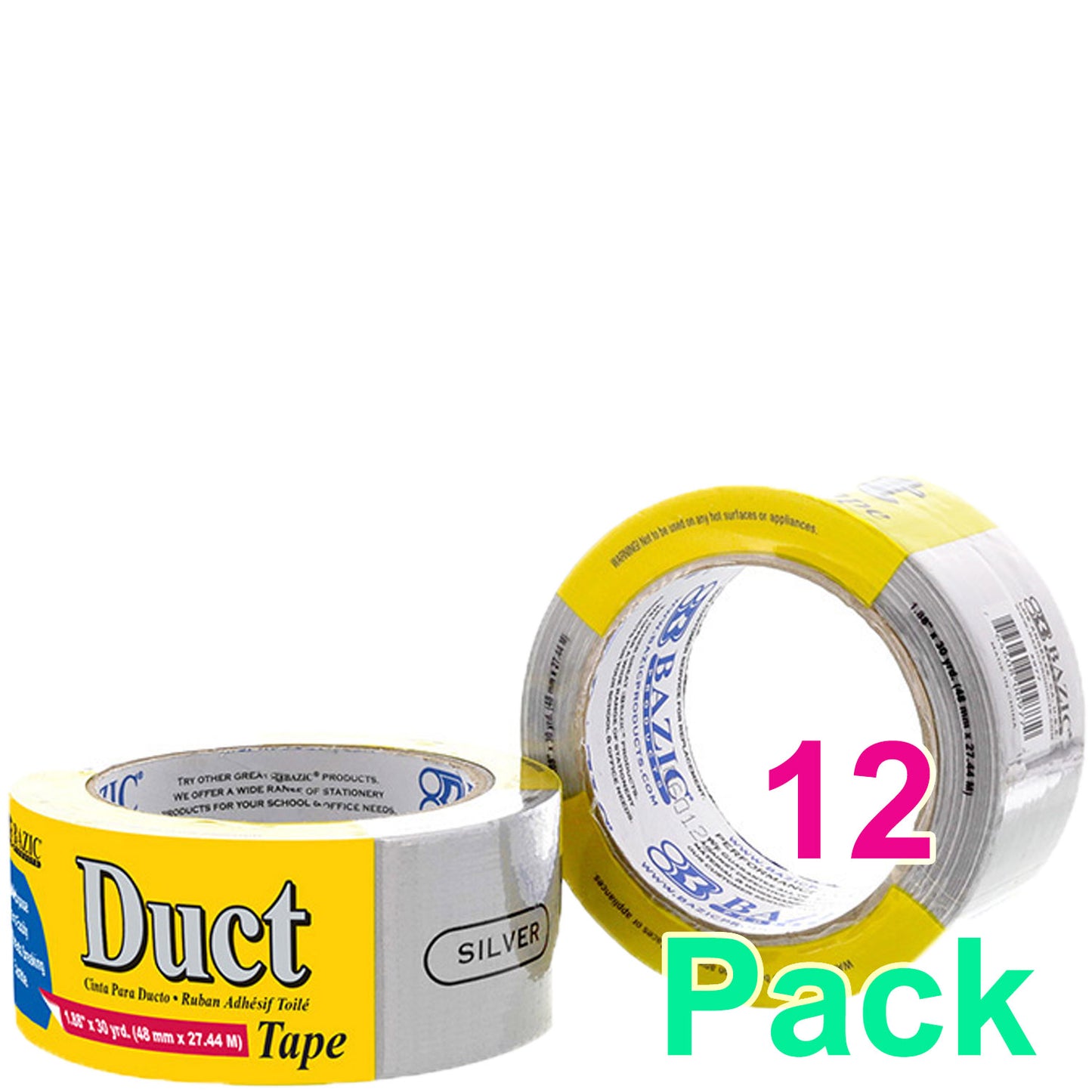 Silver Colored Duct Tape 1.88 Inch X 30 Yards