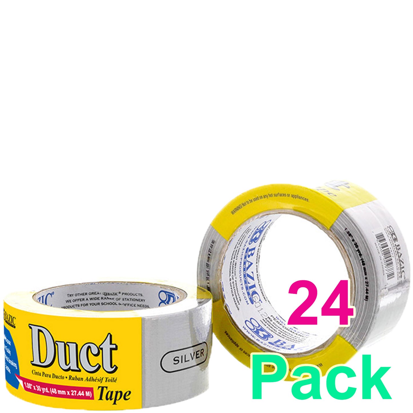 Silver Colored Duct Tape 1.88 Inch X 30 Yards