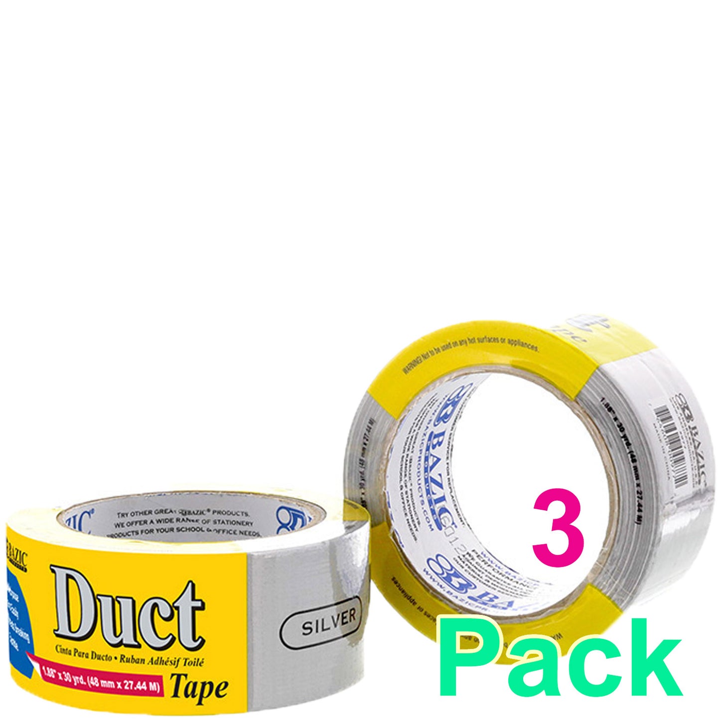 Silver Colored Duct Tape 1.88 Inch X 30 Yards