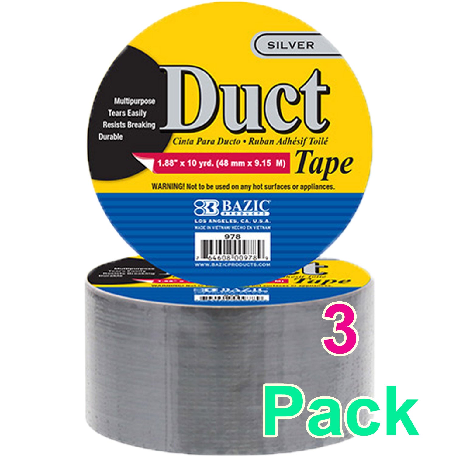 Duct Tape Silver Color Roll | 1.88