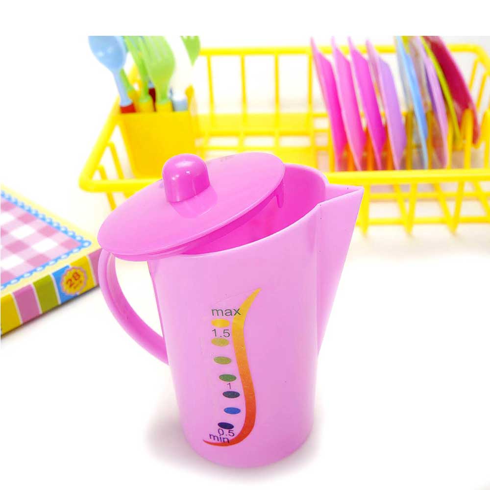 Play Dishes Kitchen Wash and Dry Tea Playset 27pcs