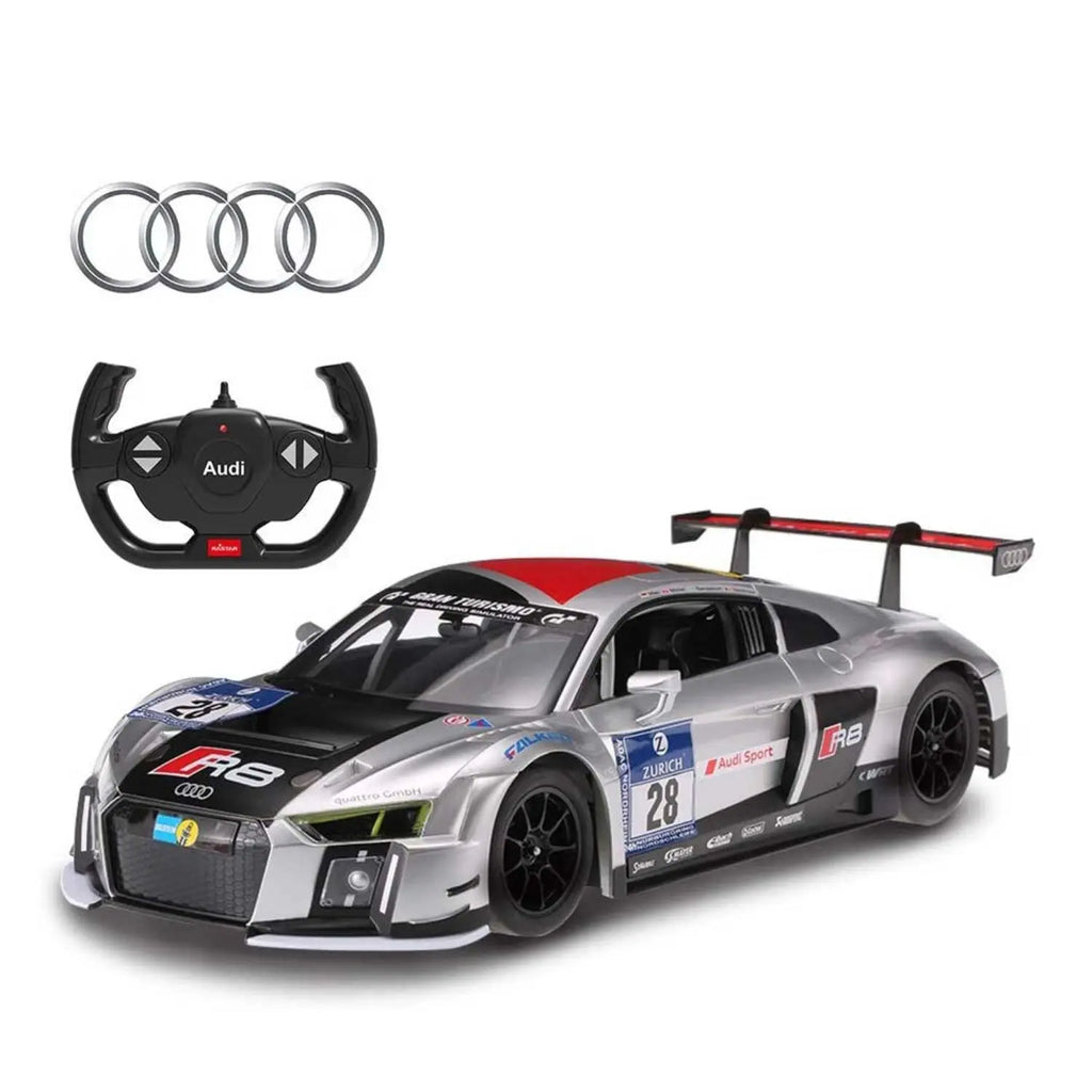 Toys RC Audi R8 LMS Performance Model W/ LED Lights 12" 1:14 Scale | White G8Central