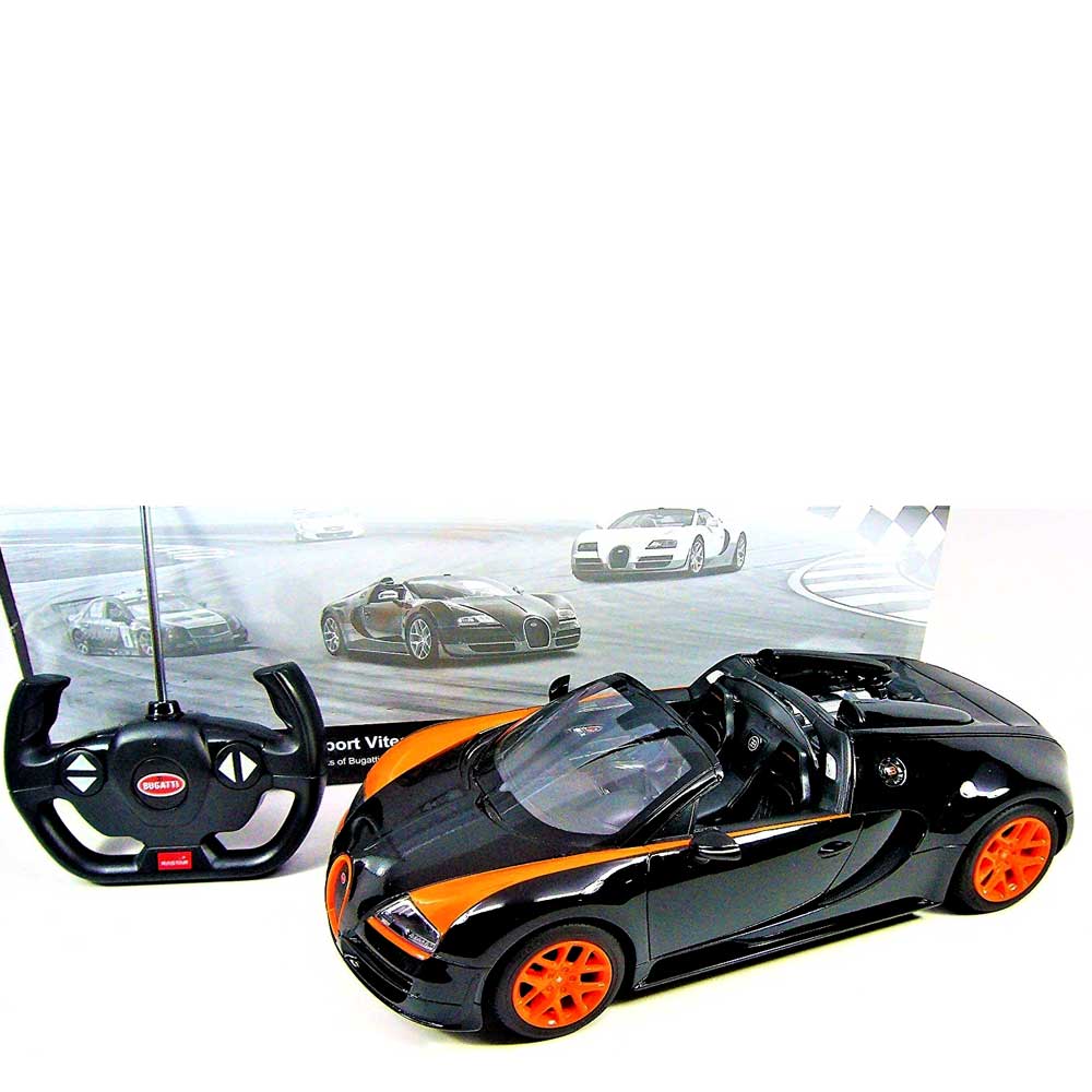 RC Bugatti Veyron Grand Sport Vitesse Car 1:14 | Black/Orange