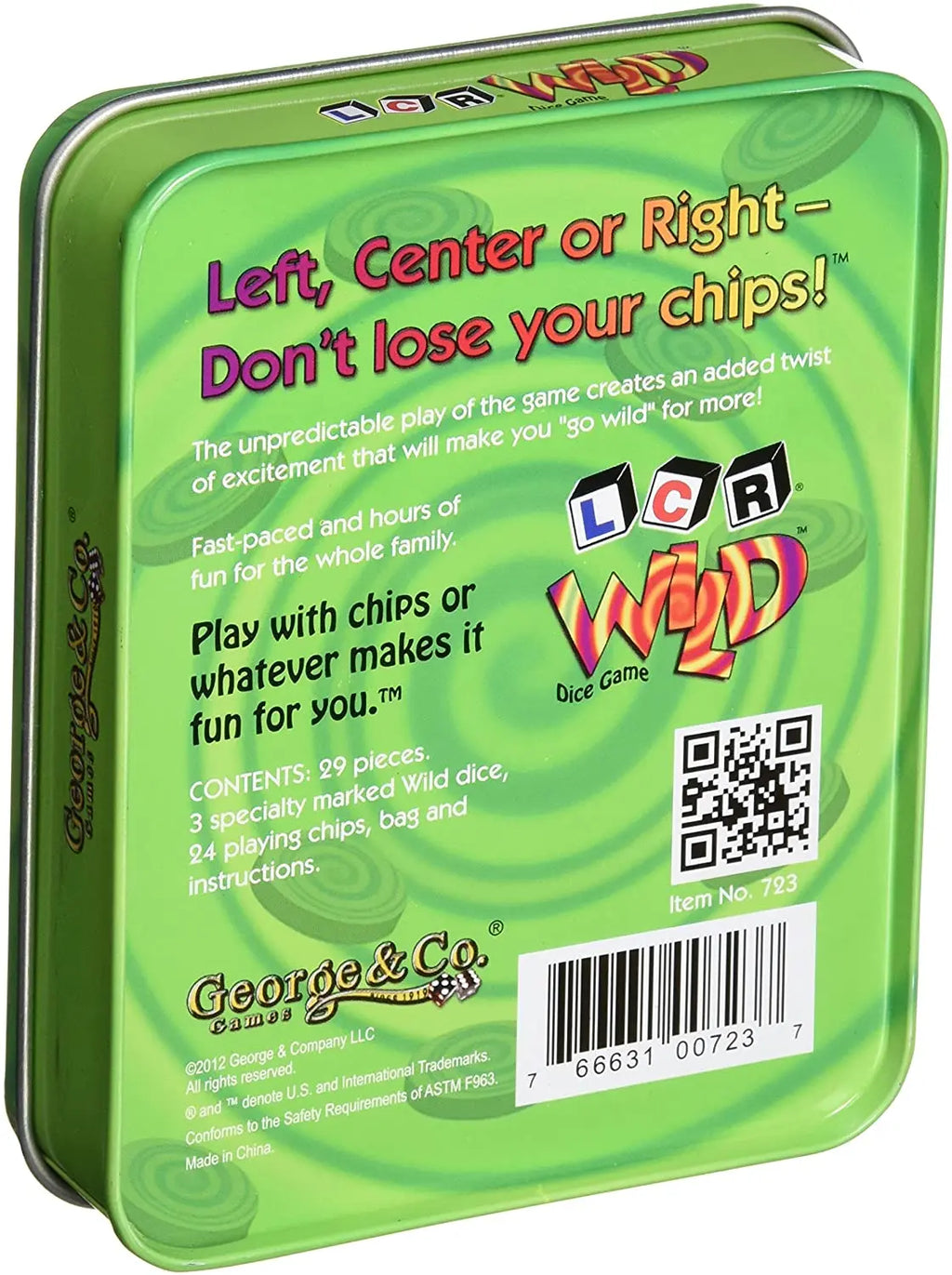 LCR Left Right Center WILD Dice Game G8Central