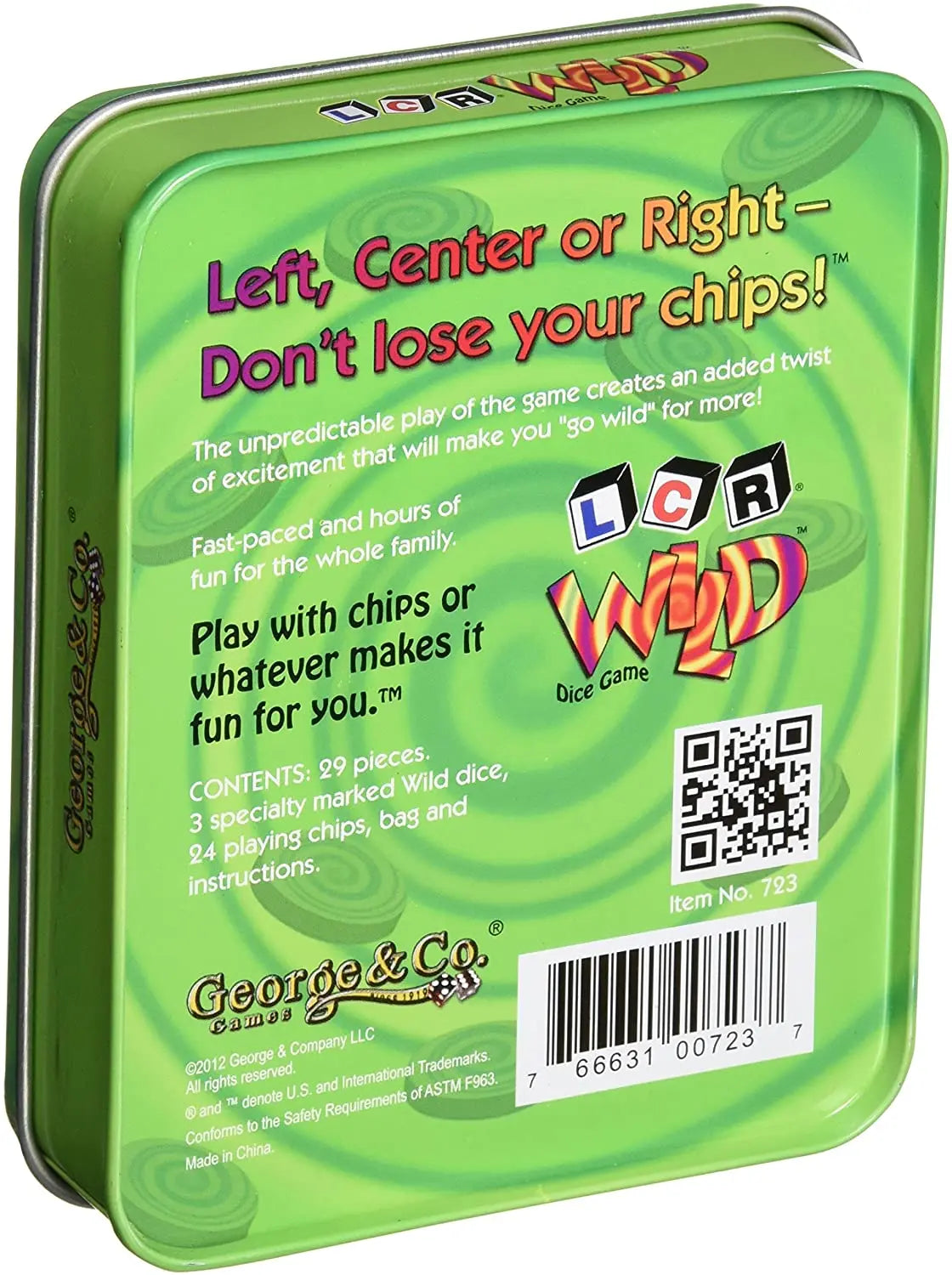 LCR Left Right Center WILD Dice Game G8Central